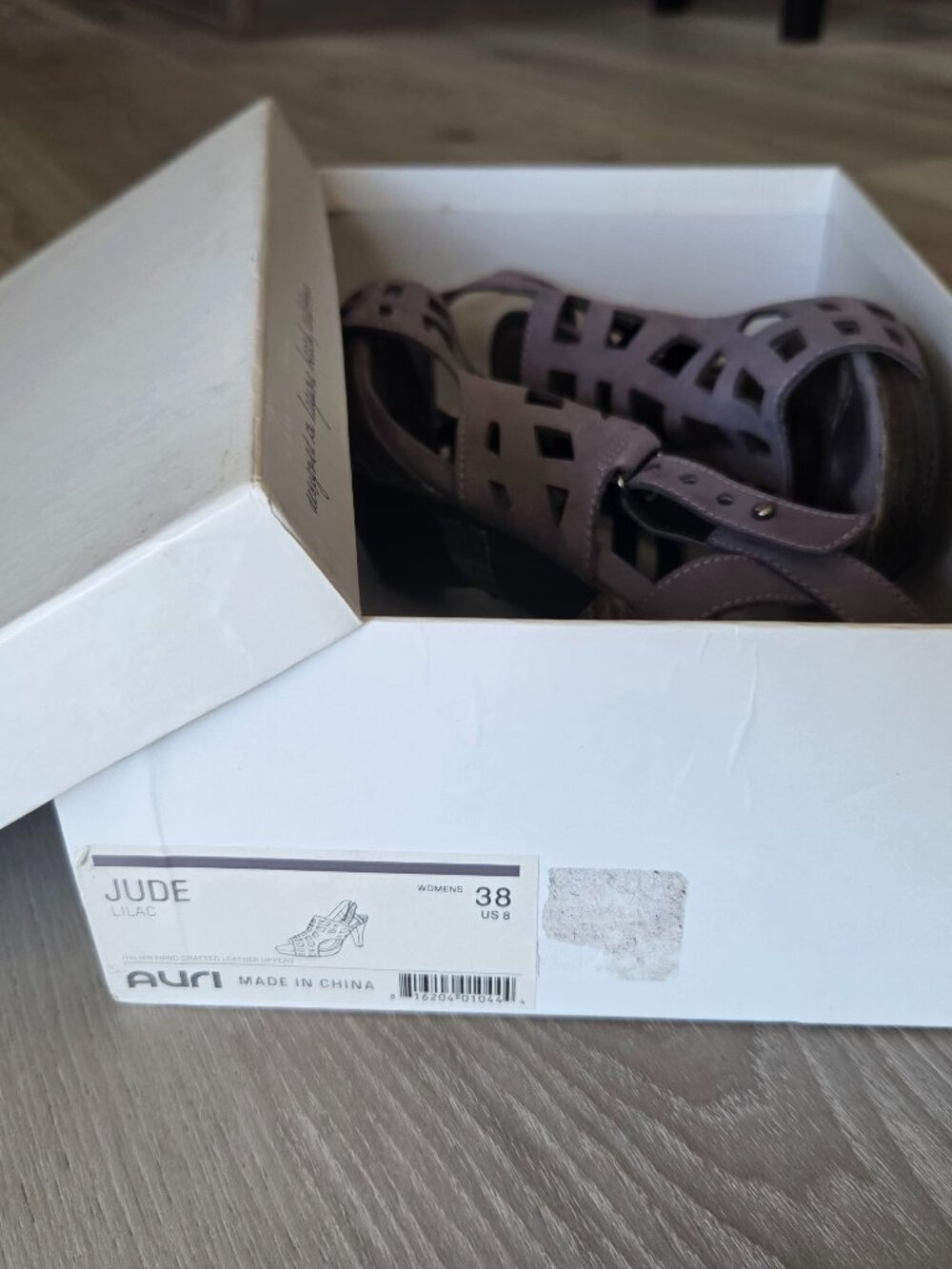Auri Jude Lilac Mule Size 38 (U.S. 7.5-8)
